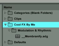 Category Folder in User Library